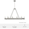 image:imageHunter  Saddlewood 10Light Brushed Nickel Casual Style Dimmable Extra Large Chandelier for Bedrooms Kitchens Dining Living Rooms  19028