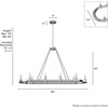 image:imageHunter  Saddlewood 10Light Brushed Nickel Casual Style Dimmable Extra Large Chandelier for Bedrooms Kitchens Dining Living Rooms  19028