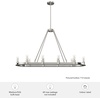 image:imageHunter  Saddlewood 10light Natural Black Iron Extra Large Chandelier Dimmable Casual Style Linear Shaped for Bedrooms Kitchens Dining Living Rooms  19027