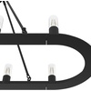 image:imageHunter  Saddlewood 10light Natural Black Iron Extra Large Chandelier Dimmable Casual Style Linear Shaped for Bedrooms Kitchens Dining Living Rooms  19027
