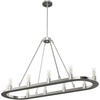 image:imageHunter  Saddlewood 10light Natural Black Iron Extra Large Chandelier Dimmable Casual Style Linear Shaped for Bedrooms Kitchens Dining Living Rooms  19027