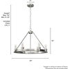 image:imageHunter  Saddlewood 6Light Natural Black Iron Large Chandelier Dimmable Casual Style Wagon Wheel Shaped for Bedrooms Kitchens Dining Living Rooms  19033