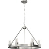 image:imageHunter  Saddlewood 6Light Natural Black Iron Large Chandelier Dimmable Casual Style Wagon Wheel Shaped for Bedrooms Kitchens Dining Living Rooms  19033