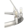 image:imageHunter  Saddlewood 9light Brushed Nickel Large Chandelier Dimmable Casual Style Wagon Wheel Shaped for Bedrooms Kitchens Dining Living Rooms  19031