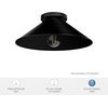 image:imageHunter  Skyflow 1Light Matte Black Outdoor Flush Mount Ceiling Light Dimmable Modern Style Cone Shaped for Bedrooms Kitchens Dining Living Rooms  46022