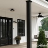 image:imageHunter  Skyflow 1Light Matte Black Outdoor Flush Mount Ceiling Light Dimmable Modern Style Cone Shaped for Bedrooms Kitchens Dining Living Rooms  46022
