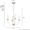 image:imageHunter  Southcrest 4Light Distressed White Casual Style Dimmable Medium Size Chandelier for Bedrooms Kitchens Dining Living Rooms  19639