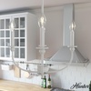image:imageHunter  Southcrest 4Light Distressed White Casual Style Dimmable Medium Size Chandelier for Bedrooms Kitchens Dining Living Rooms  19639