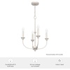image:imageHunter  Southcrest 4Light Distressed White Casual Style Dimmable Medium Size Chandelier for Bedrooms Kitchens Dining Living Rooms  19639