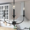 image:imageHunter  Southcrest 4Light Matte Black Casual Style Dimmable Medium Size Chandelier for Bedrooms Kitchens Dining Living Rooms  19638