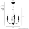 image:imageHunter  Southcrest 4Light Matte Black Casual Style Dimmable Medium Size Chandelier for Bedrooms Kitchens Dining Living Rooms  19638