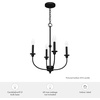 image:imageHunter  Southcrest 4Light Matte Black Casual Style Dimmable Medium Size Chandelier for Bedrooms Kitchens Dining Living Rooms  19638