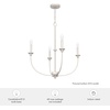 image:imageHunter  Southcrest 4light Distressed White Large Chandelier Dimmable Casual Style Candle Shaped for Bedrooms Kitchens Dining Living Rooms  19637