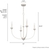 image:imageHunter  Southcrest 4light Distressed White Large Chandelier Dimmable Casual Style Candle Shaped for Bedrooms Kitchens Dining Living Rooms  19637