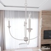 image:imageHunter  Southcrest 4light Distressed White Large Chandelier Dimmable Casual Style Candle Shaped for Bedrooms Kitchens Dining Living Rooms  19637