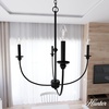 image:imageHunter  Southcrest 4light Matte Black Large Chandelier Dimmable Casual Style Candle Shaped for Bedrooms Kitchens Dining Living Rooms  19636