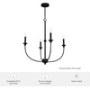 image:imageHunter  Southcrest 4light Matte Black Large Chandelier Dimmable Casual Style Candle Shaped for Bedrooms Kitchens Dining Living Rooms  19636