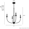 image:imageHunter  Southcrest 4light Matte Black Large Chandelier Dimmable Casual Style Candle Shaped for Bedrooms Kitchens Dining Living Rooms  19636