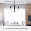 image:imageHunter  Southcrest 4light Matte Black Large Chandelier Dimmable Casual Style Candle Shaped for Bedrooms Kitchens Dining Living Rooms  19636