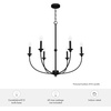 image:imageHunter  Southcrest 6Light Matte Black Large Chandelier Dimmable Casual Style Candle Shaped for Bedrooms Kitchens Dining Living Rooms  19634