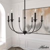image:imageHunter  Southcrest 6Light Matte Black Large Chandelier Dimmable Casual Style Candle Shaped for Bedrooms Kitchens Dining Living Rooms  19634