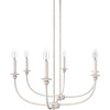 image:imageHunter  Southcrest 6Light Matte Black Large Chandelier Dimmable Linear Shaped for Bedrooms Kitchens Dining Living Rooms  19644Distressed White