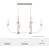 image:imageHunter  Southcrest 6Light Matte Black Large Chandelier Dimmable Linear Shaped for Bedrooms Kitchens Dining Living Rooms  19644Distressed White