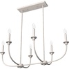 image:imageHunter  Southcrest 6Light Matte Black Large Chandelier Dimmable Linear Shaped for Bedrooms Kitchens Dining Living Rooms  19644Distressed White