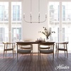 image:imageHunter  Southcrest 6Light Matte Black Large Chandelier Dimmable Linear Shaped for Bedrooms Kitchens Dining Living Rooms  19644Distressed White