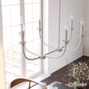 image:imageHunter  Southcrest 6Light Matte Black Large Chandelier Dimmable Linear Shaped for Bedrooms Kitchens Dining Living Rooms  19644Distressed White