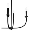 image:imageHunter  Southcrest 6Light Matte Black Large Chandelier Dimmable Linear Shaped for Bedrooms Kitchens Dining Living Rooms  19644Flat Matte Black
