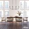 image:imageHunter  Southcrest 6Light Matte Black Large Chandelier Dimmable Linear Shaped for Bedrooms Kitchens Dining Living Rooms  19644Flat Matte Black