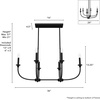 image:imageHunter  Southcrest 6Light Matte Black Large Chandelier Dimmable Linear Shaped for Bedrooms Kitchens Dining Living Rooms  19644Flat Matte Black