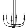image:imageHunter  Southcrest 6Light Matte Black Large Chandelier Dimmable Linear Shaped for Bedrooms Kitchens Dining Living Rooms  19644Flat Matte Black