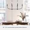 image:imageHunter  Southcrest 6Light Matte Black Large Chandelier Dimmable Linear Shaped for Bedrooms Kitchens Dining Living Rooms  19644Flat Matte Black