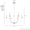 image:imageHunter  Southcrest 6light Distressed White Large Chandelier Dimmable Casual Style Candle Shaped for Bedrooms Kitchens Dining Living Rooms  19635