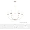 image:imageHunter  Southcrest 6light Distressed White Large Chandelier Dimmable Casual Style Candle Shaped for Bedrooms Kitchens Dining Living Rooms  19635