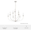 image:imageHunter  Southcrest 9light Distressed White Large Chandelier Dimmable Casual Style Candle Shaped for Bedrooms Kitchens Dining Living Rooms  19633