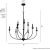 image:imageHunter  Southcrest 9light Matte Black Large Chandelier Dimmable Casual Style Candle Shaped for Bedrooms Kitchens Dining Living Rooms  19632