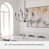 image:imageHunter  Southcrest 9light Matte Black Large Chandelier Dimmable Casual Style Candle Shaped for Bedrooms Kitchens Dining Living Rooms  19632