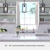 image:imageHunter  Squire Manor 1light Matte Black Mini Pendant Light Dimmable Modern Style Rectangle Shaped for Bedrooms Kitchens Dining Living Rooms  19769