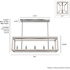 image:imageHunter  Squire Manor 5light Chrome Extra Large Chandelier Dimmable Modern Style Linear Shaped for Bedrooms Kitchens Dining Living Rooms  19998