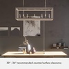 image:imageHunter  Squire Manor 5light Chrome Extra Large Chandelier Dimmable Modern Style Linear Shaped for Bedrooms Kitchens Dining Living Rooms  19998