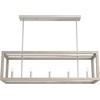 image:imageHunter  Squire Manor 5light Matte Black Extra Large Chandelier Dimmable Modern Style Linear Shaped for Bedrooms Kitchens Dining Living Rooms  19090Brushed Nickel