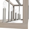 image:imageHunter  Squire Manor 5light Matte Black Extra Large Chandelier Dimmable Modern Style Linear Shaped for Bedrooms Kitchens Dining Living Rooms  19090Brushed Nickel