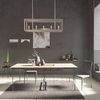 image:imageHunter  Squire Manor 5light Matte Black Extra Large Chandelier Dimmable Modern Style Linear Shaped for Bedrooms Kitchens Dining Living Rooms  19090Brushed Nickel