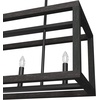 image:imageHunter  Squire Manor 5light Matte Black Extra Large Chandelier Dimmable Modern Style Linear Shaped for Bedrooms Kitchens Dining Living Rooms  19090Matte Black