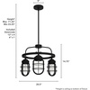image:imageHunter  Starklake 3light Natural Black Iron Medium Size Chandelier Dimmable Caged Style Wagon Wheel Shaped for Bedrooms Kitchens Dining Living Rooms  19665