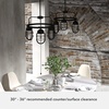 image:imageHunter  Starklake 3light Natural Black Iron Medium Size Chandelier Dimmable Caged Style Wagon Wheel Shaped for Bedrooms Kitchens Dining Living Rooms  19665