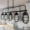 image:imageHunter  Starklake 5light Natural Black Iron Extra Large Chandelier Dimmable Modern Style Linear Shaped for Bedrooms Kitchens Dining Living Rooms  19667